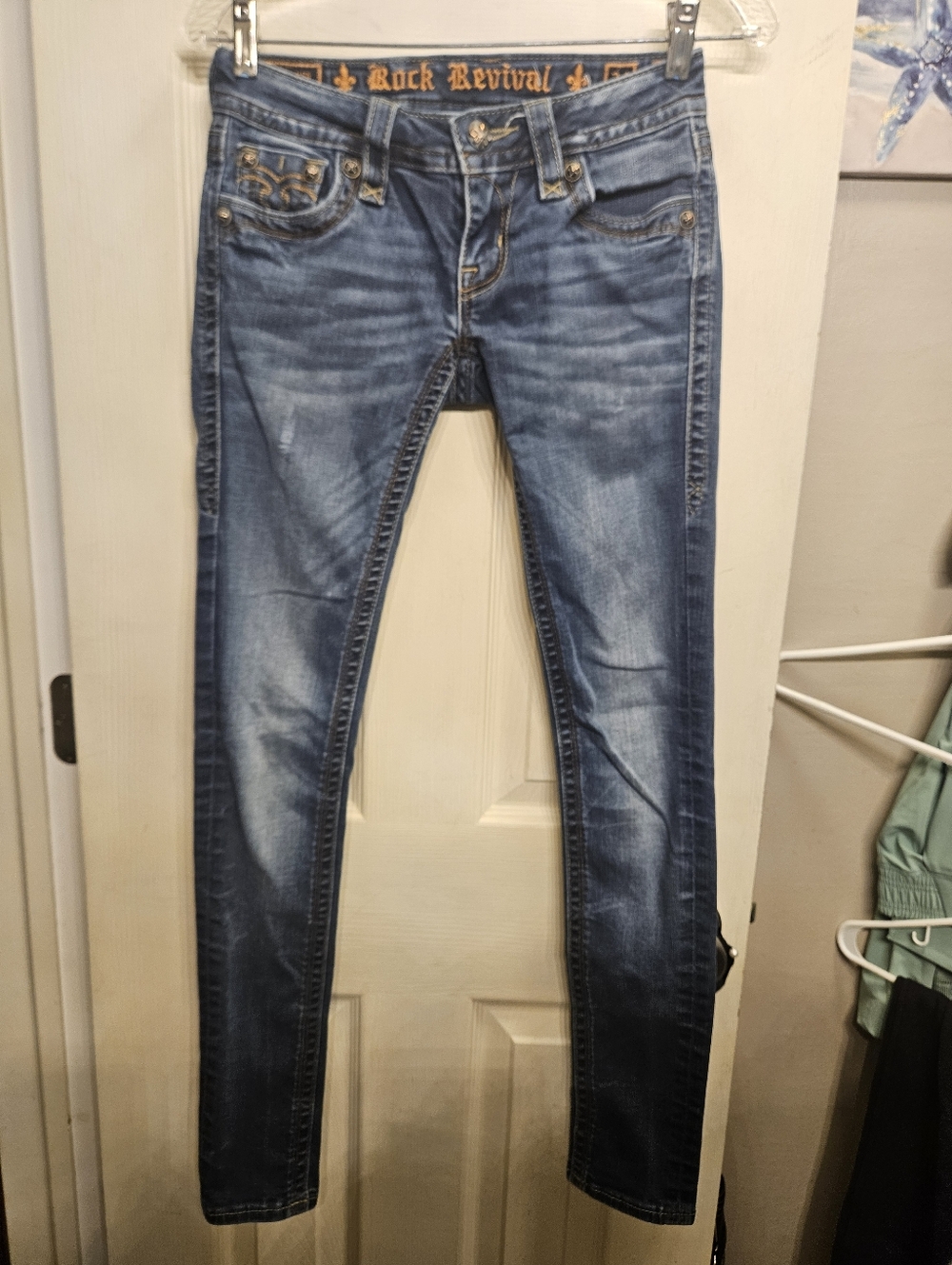 Rock revival Jessica skinny jeans women's size 24